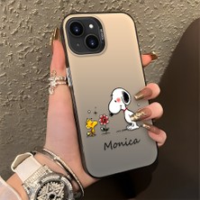 HONTINGA iPhone 15 Plus ile Uyumlu Kılıfı Silikon Kenar Sert Arka Düşüme Önleyici Basitlik Anti Düşme Kamera Korumali Monica Desen Telefon Kılıfı Kadın ve Erkek Için Uygundur K1-0574