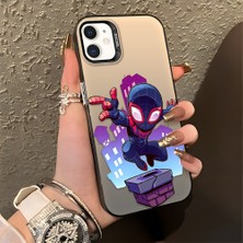 HONTINGA iPhone 12 Pro ile Uyumlu Kılıfı Silikon Kenar Sert Arka Düşüme Önleyici Basitlik Anti Düşme Kamera Korumali Spider Man Desen Telefon Kılıfı Kadın ve Erkek Için Uygundur K1-0576