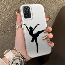 HONTINGA Xiaomi Redmi Note 10S ile Uyumlu Kılıfı Silikon Kenar Sert Arka Düşüme Önleyici Basitlik Anti Düşme Kamera Korumali Bale Desen Telefon Kılıfı Kadın ve Erkek Için Uygundur K1-0573