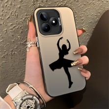 HONTINGA Realme Note 50 ile Uyumlu Kılıfı Silikon Kenar Sert Arka Düşüme Önleyici Basitlik Anti Düşme Kamera Korumali Bale Desen Telefon Kılıfı Kadın ve Erkek Için Uygundur K1-0573