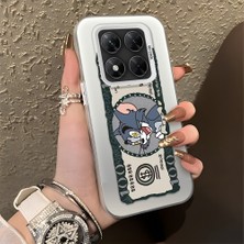 HONTINGA Poco X7 ile Uyumlu Kılıfı Silikon Kenar Sert Arka Düşüme Önleyici Basitlik Anti Düşme Kamera Korumali Kedi ve Fare Desen Telefon Kılıfı Kadın ve Erkek Için Uygundur K1-0572