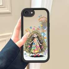 HONTINGA iPhone Se 2020 ile Uyumlu Aynalı Kılıfı Düşüme Önleyici Basitlik Anti Düşme Kamera Korumali Kız Desen Yumuşak Silikon Telefon Kılıfı Kadın ve Erkek Için Uygundur K2-9055