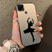 HONTINGA Realme C15 ile Uyumlu Kılıfı Silikon Kenar Sert Arka Düşüme Önleyici Basitlik Anti Düşme Kamera Korumali Bale Desen Telefon Kılıfı Kadın ve Erkek Için Uygundur K1-0573