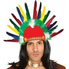 Mercansa Renkli Kızılderili Başlığı Şapkası