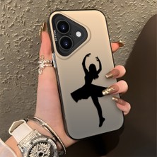 HONTINGA iPhone 16 ile Uyumlu Kılıfı Silikon Kenar Sert Arka Düşüme Önleyici Basitlik Anti Düşme Kamera Korumali Bale Desen Telefon Kılıfı Kadın ve Erkek Için Uygundur K1-0573