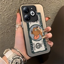 HONTINGA Tecno Spark Go 2024 ile Uyumlu Kılıfı Silikon Kenar Sert Arka Düşüme Önleyici Basitlik Anti Düşme Kamera Korumali Kedi ve Fare Desen Telefon Kılıfı Kadın ve Erkek Için Uygundur K1-0572