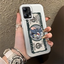 HONTINGA Poco X5 5g ile Uyumlu Kılıfı Silikon Kenar Sert Arka Düşüme Önleyici Basitlik Anti Düşme Kamera Korumali Kedi ve Fare Desen Telefon Kılıfı Kadın ve Erkek Için Uygundur K1-0572