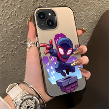 HONTINGA iPhone 15 Plus ile Uyumlu Kılıfı Silikon Kenar Sert Arka Düşüme Önleyici Basitlik Anti Düşme Kamera Korumali Spider Man Desen Telefon Kılıfı Kadın ve Erkek Için Uygundur K1-0576