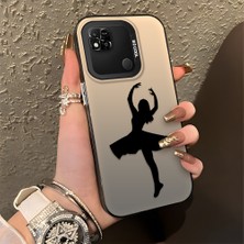 HONTINGA Xiaomi Redmi 9c ile Uyumlu Kılıfı Silikon Kenar Sert Arka Düşüme Önleyici Basitlik Anti Düşme Kamera Korumali Bale Desen Telefon Kılıfı Kadın ve Erkek Için Uygundur K1-0573