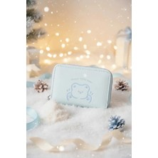 Miniso Little Bear Serisi Fermuarlı Mini Bozuk Para Çantası (Mavi)