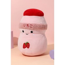 Miniso Faydalı Meyveler Serisi Çilekli Milkshake Figürlü Yastık