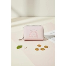 Miniso Little Bear Serisi Fermuarlı Mini Bozuk Para Çantası (Pembe)