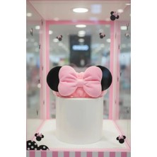 Miniso Disney Minnie Mouse Lisanslı Kabartmalı Peluş Saç Bandı (Pembe)