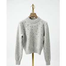 Salome Butik Taşlı Triko Kazak