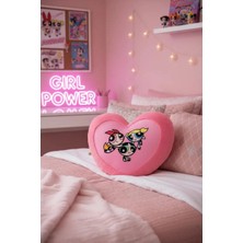 Miniso Powerpuff Girls Lisanslı Genç Yetişkinler Koleksiyonu Kalp Şekilli Yastık