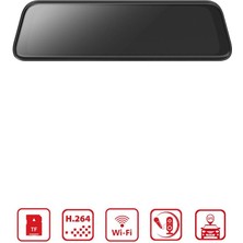 Hikvision Hıkvısıon AE-DC4928-K60PRO 9.35" Ekran Hd Çift Kamera Wi-Fi Dikiz Aynası Araç Kamerası