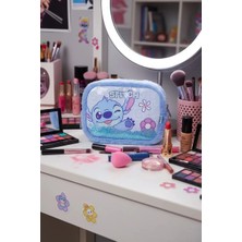 Miniso Disney Lisanslı Gliter Peluş Kozmetik Çantası (Stitch)