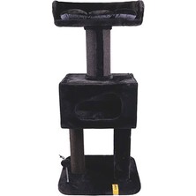M-Pets Panther Premium Hotel Tırmalama Tahtalı Kedi Ağacı Siyah 60X50X130 cm