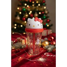 Miniso Sanrio Lisanslı Hello Kitty Kapaklı Plastik Su Kabı 320 ml