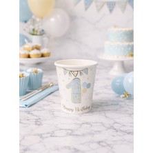 Parti Adresi 1 Yaş Bardak Mavi-Gold 6'lı