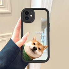 HONTINGA iPhone 11 ile Uyumlu Aynalı Kılıfı Düşüme Önleyici Basitlik Anti Düşme Kamera Korumali Sevimli Köpek Deseni Desen Yumuşak Silikon Telefon Kılıfı Kadın ve Erkek Için Uygundur K2-9056