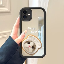 HONTINGA iPhone 11 ile Uyumlu Aynalı Kılıfı Düşüme Önleyici Basitlik Anti Düşme Kamera Korumali Sevimli Köpek Deseni Desen Yumuşak Silikon Telefon Kılıfı Kadın ve Erkek Için Uygundur K2-9056