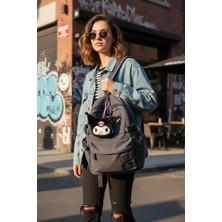 Miniso Sanrio Kuromi Lisanslı Askıı Peluş Bozuk Para Cüzdanı