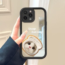 HONTINGA iPhone 15 Pro ile Uyumlu Aynalı Kılıfı Düşüme Önleyici Basitlik Anti Düşme Kamera Korumali Sevimli Köpek Deseni Desen Yumuşak Silikon Telefon Kılıfı Kadın ve Erkek Için Uygundur K2-9056