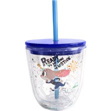 Miniso Disney Zootropolis Lisanslı Çift Cidarlı Plastik Şişe 435 ml
