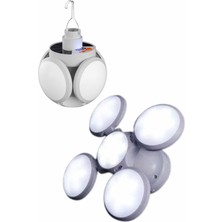 TrentCo Kamp Lambası Güneş Enerjili Solar 5 Kanatlı Katlanır Lamba Karavan - Lisinya