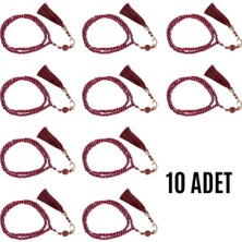 TrentCo Namaz Tesbihi Vavlı 99'lu Cam Incili 35 Besmele-I Şerif Dua Kartı Ile Fuşya Renk Hediyelik 10 Adet