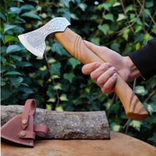 Köse Mehmet Viking Gravür Işlemeli Özel Kamp Baltası 35 cm