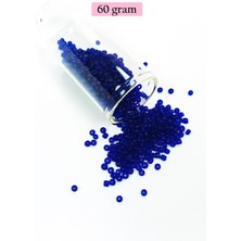 Vexor Dökme Cam Kum Boncuk (11/0) 2 mm - 60 Gram -  Kral Mavi - BNC036