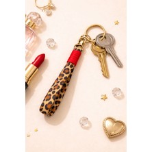 By Dilek Çetin Acessorry Leopar Desenli Anahtarlık (10CM)