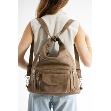 Mega Çanta Lizbon Deri Kadın Omuz/sırt Çantası