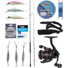 Yek Outdoor Spin Olta Seti Okuma Wave Up Spin 270CM 10-40GR 2 Parça Olta Kamışı&okuma Ceymar Hd CHD-2500A Olta Makinesi