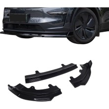 Ramm Tesla Juniper Ön Tampon Alt Spoyler - 3 Parça - Parlak Siyah