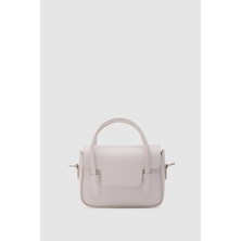 Shule Bags Dimple Retro El ve Çapraz Çanta Krem
