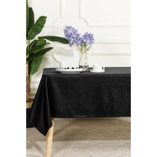 Elart Soft Masa Örtüsü Kadife Dikdörtgen (150x220 cm) Siyah