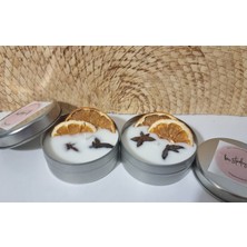 Bn.starlights Metal Kutuda Dekoratif Soyavaks 2 Li Mum