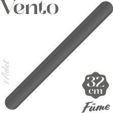 Badem10 Vento Soft Füme Düz Çekmece Kulp 320 mm Uzun Metal Dolap Gardırop Mutfak Banyo Kulbu Modern Tasarım