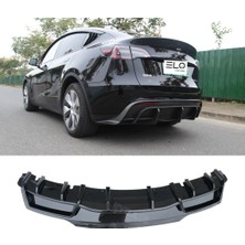 Ramm Tesla Model Y Arka Tampon Spoyleri (Spoiler) - Difüzör - Parlak Siyah
