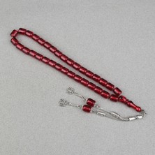 Lapisdo Katalin Çubuk Alpaka Püsküllü Kapsül Kesim 9X12MM Tesbih - Şeffaf Bordo