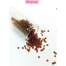 Vexor Dökme Cam Kum Boncuk (8/0) 3 mm - 60 Gram - Şeffaf Koyu Kahve - BNC200