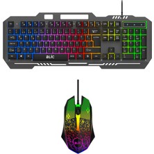 Aı-Net Mekanik 105 Tuşlu | Rgb LED Işıklı, Kablolu Oyun Klavyesi+Fare