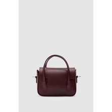 Shule Bags Dimple Retro El ve Çapraz Çanta Bordo