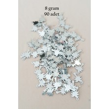 Vexor Oya Abiye Bileklik Kolye Pleksi Metalik Plastik Pul Gümüş Renk 8 Gram 90 Adet - BNC506