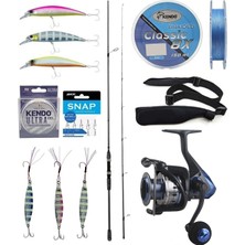 Yek Outdoor Spin Olta Seti Okuma Wave Up Spin 270CM 10-40GR 2 Parça Olta Kamışı&okuma Safina 3000A Olta Makinesi