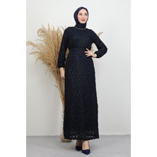 Marya Tesettür Tül Elbise Lacivert