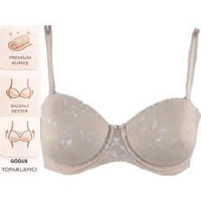 Bipamuk Kadın Desteksiz Dantelli Sütyen Doğal Form Toparlayıcı